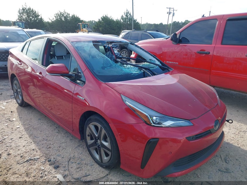 2019 Toyota Prius VIN JTDKARFU1K3086232 IAAI salvage auction — FRONT END, Salvage (North Carolina), sold $4,950 on 2026-08-02 (photo 1)