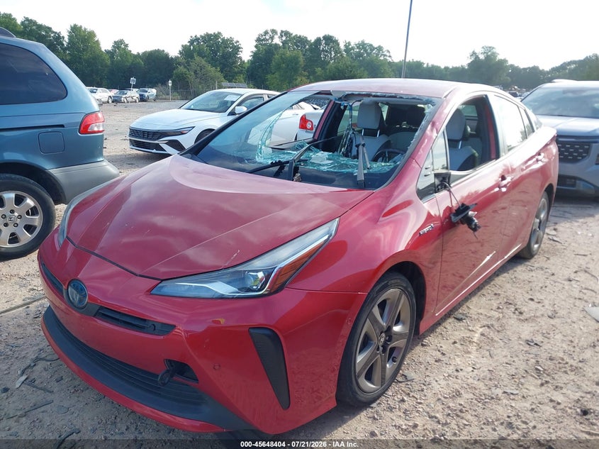 2019 Toyota Prius VIN JTDKARFU1K3086232 IAAI salvage auction — FRONT END, Salvage (North Carolina), sold $4,950 on 2026-08-02 (photo 2)