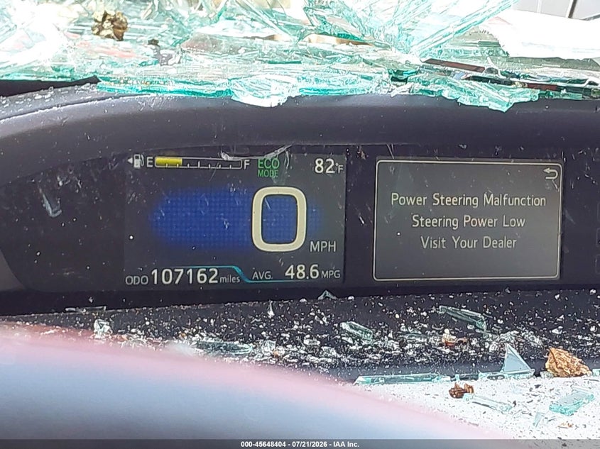 2019 Toyota Prius VIN JTDKARFU1K3086232 IAAI salvage auction — FRONT END, Salvage (North Carolina), sold $4,950 on 2026-08-02 (photo 7)