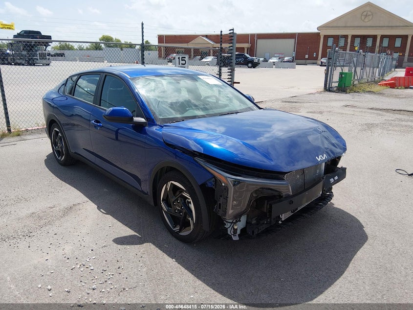 2025 Kia K4 VIN 3KPFU4DE1SE171720 IAAI salvage auction — LEFT FRONT, Original (Texas), sold $4,050 on 2026-07-23 (photo 1)
