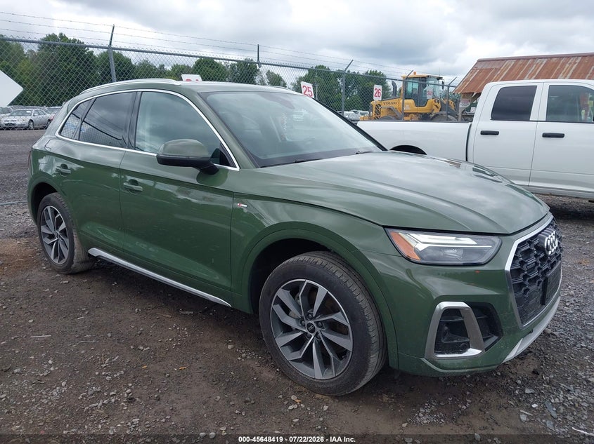 2022 Audi Q5 VIN WA1EAAFY4N2014754 IAAI salvage auction — FRONT END, Salvage Title, sold $9,900 on 2026-08-02 (photo 1)