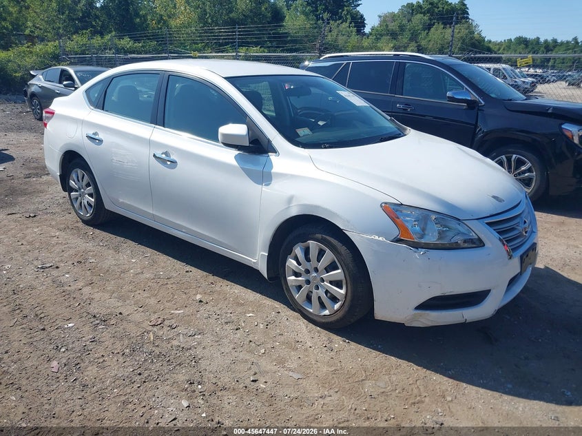 2015 Nissan Sentra VIN 3N1AB7AP7FY311803 IAAI salvage auction — LEFT FRONT, Clear (Massachusetts), sold $1,250 on 2026-07-29 (photo 1)