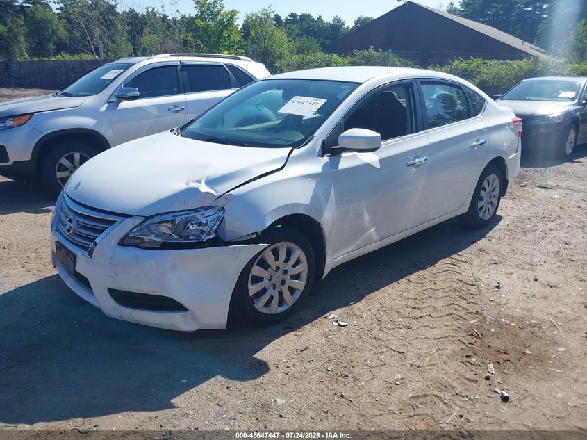 2015 Nissan Sentra VIN 3N1AB7AP7FY311803 IAAI salvage auction — LEFT FRONT, Clear (Massachusetts), sold $1,250 on 2026-07-29 (photo 2)