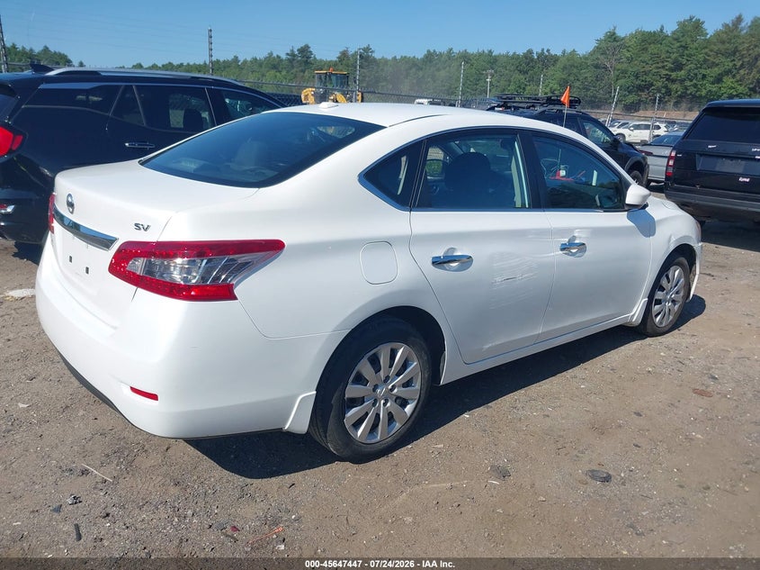 2015 Nissan Sentra VIN 3N1AB7AP7FY311803 IAAI salvage auction — LEFT FRONT, Clear (Massachusetts), sold $1,250 on 2026-07-29 (photo 4)