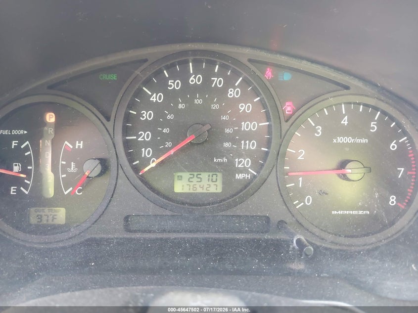 2006 Subaru Impreza VIN JF1GG67616H814312 IAAI salvage auction — NORMAL WEAR, Clear (Colorado), sold $50 on 2026-07-29 (photo 7)