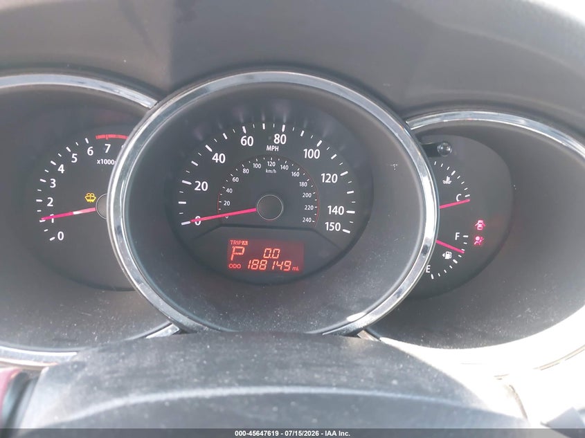 2013 Kia Sorento VIN 5XYKT3A18DG393934 IAAI salvage auction — RIGHT FRONT, Clear (South Carolina), sold $1,400 on 2026-07-17 (photo 7)
