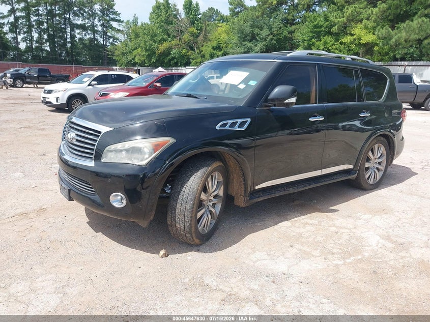 2011 Infiniti Qx56 VIN JN8AZ2NF8B9504155 IAAI salvage auction — LEFT & RIGHT, Original (Texas), sold $1,650 on 2026-07-30 (photo 2)