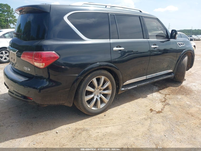 2011 Infiniti Qx56 VIN JN8AZ2NF8B9504155 IAAI salvage auction — LEFT & RIGHT, Original (Texas), sold $1,650 on 2026-07-30 (photo 4)