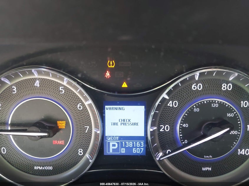 2011 Infiniti Qx56 VIN JN8AZ2NF8B9504155 IAAI salvage auction — LEFT & RIGHT, Original (Texas), sold $1,650 on 2026-07-30 (photo 7)