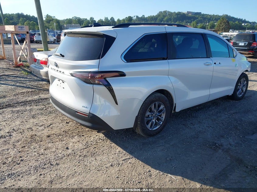 2025 Toyota Sienna VIN 5TDJRKEC1SS234978 IAAI salvage auction — FRONT END, Salvage Title, sold $22,050 on 2026-08-21 (photo 4)