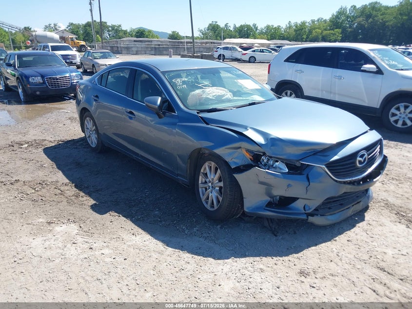 2016 Mazda 6 VIN JM1GJ1U52G1420144 IAAI salvage auction — FRONT END, Clear (South Carolina), sold $500 on 2026-07-17 (photo 1)