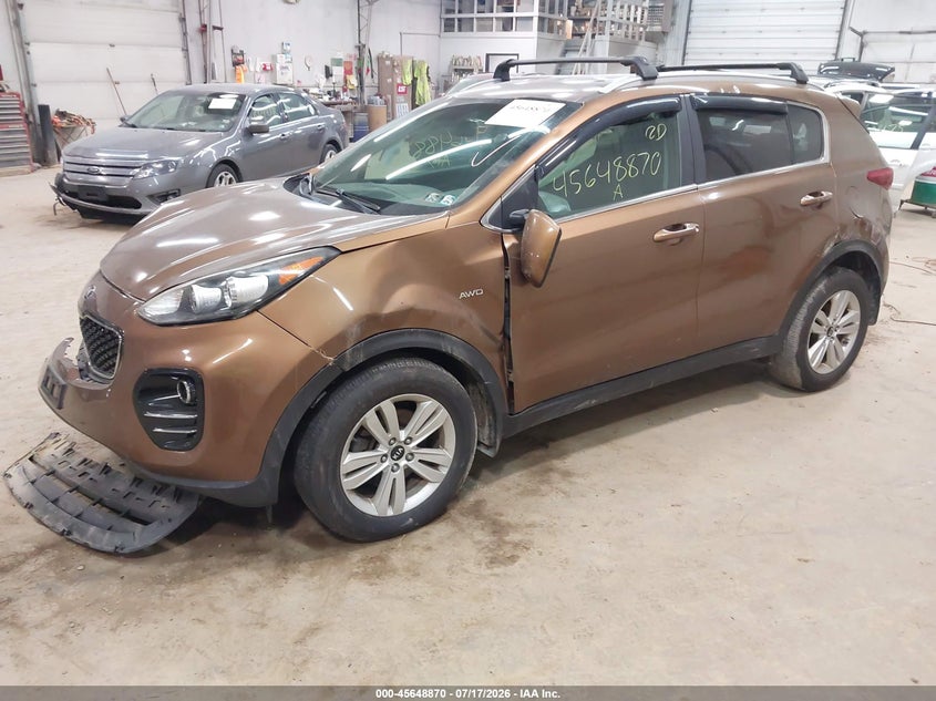 2017 Kia Sportage VIN KNDPMCAC4H7035916 IAAI salvage auction — RIGHT FRONT, Salvage (Pennsylvania), sold $1,300 on 2026-07-30 (photo 2)