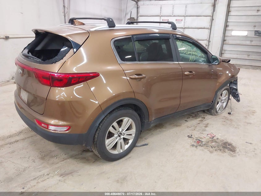 2017 Kia Sportage VIN KNDPMCAC4H7035916 IAAI salvage auction — RIGHT FRONT, Salvage (Pennsylvania), sold $1,300 on 2026-07-30 (photo 4)