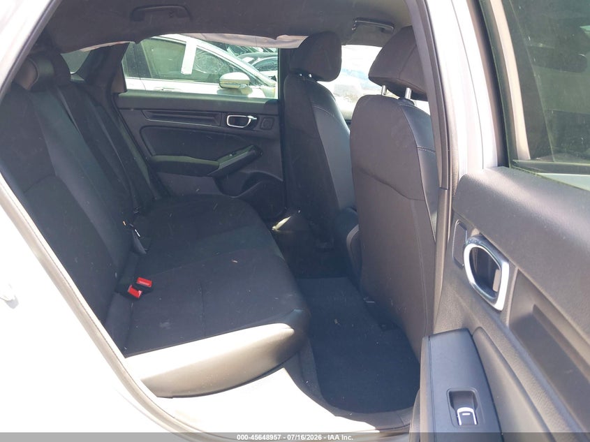 2022 Honda Civic VIN 2HGFE2F50NH608650 IAAI salvage auction — LEFT REAR, Salvage Title, sold $7,400 on 2026-08-22 (photo 8)