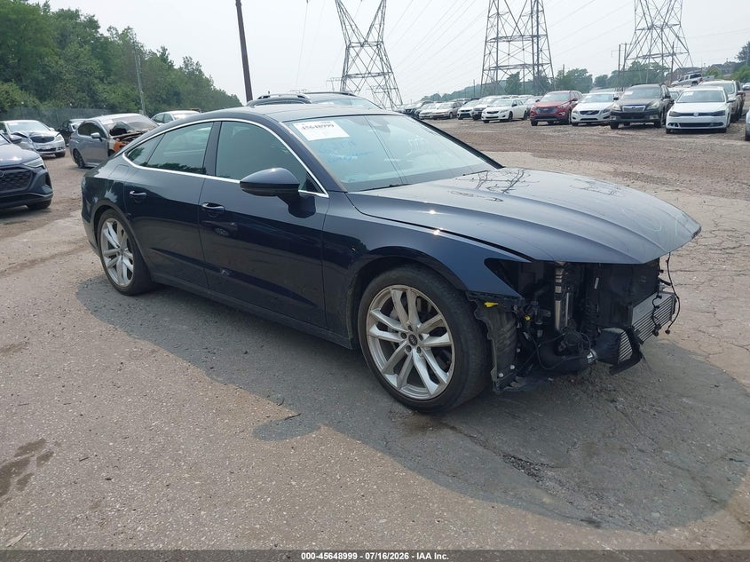 2021 Audi A7 VIN WAUR2AF25MN034487 IAAI salvage auction — FRONT END, Salvage (Pennsylvania), sold $13,500 on 2026-07-31 (photo 1)
