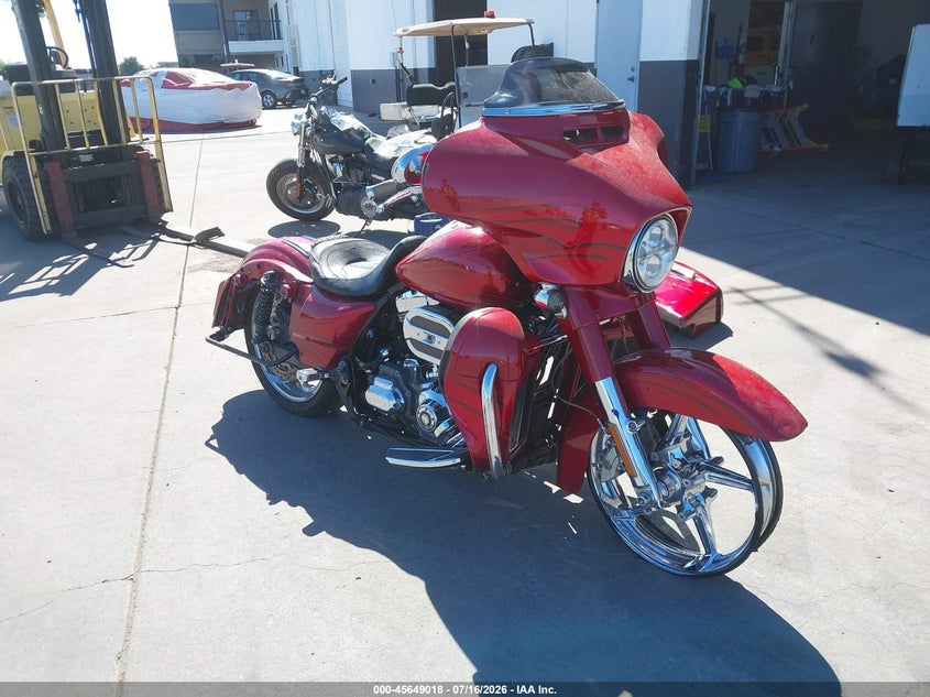 2016 Harley-davidson Street glide VIN 1HD1PXN39GB963617 IAAI salvage auction — FRONT END, Clear - Dealer Only (California), sold $725 on 2026-07-22 (photo 1)