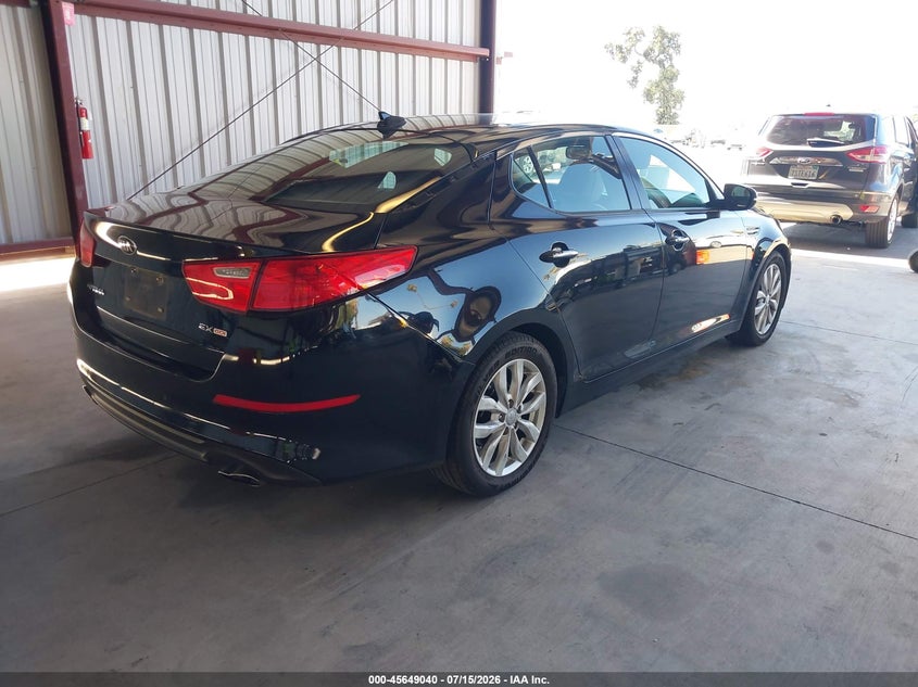 2014 Kia Optima VIN 5XXGN4A76EG327348 IAAI salvage auction — NORMAL WEAR, Salvage Title, sold $450 on 2026-07-28 (photo 4)