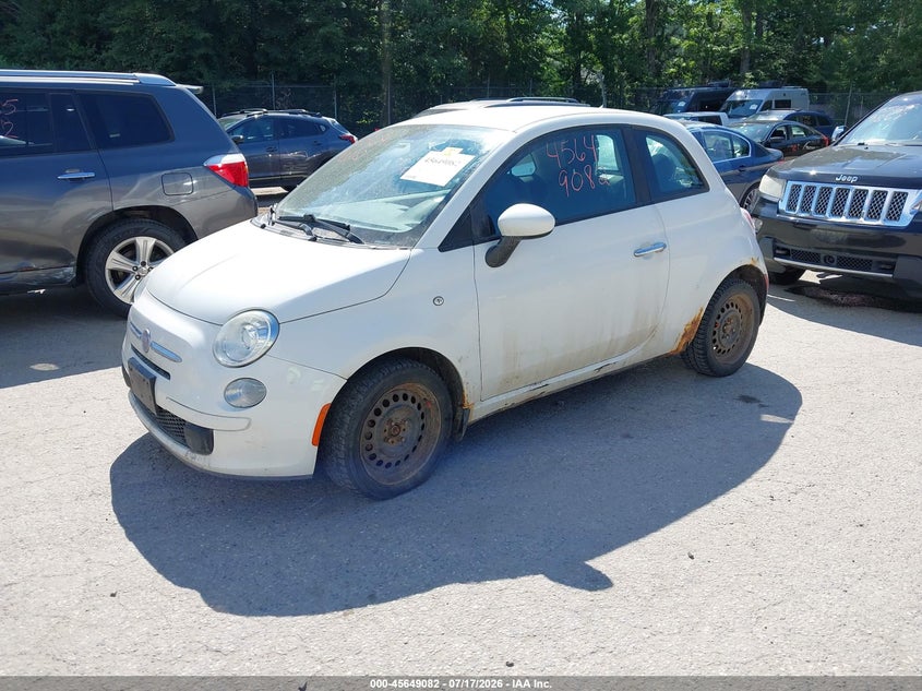 2012 Fiat 500 VIN 3C3CFFAR7CT310332 IAAI salvage auction — NORMAL WEAR, Original (Maine), sold $200 on 2026-08-03 (photo 2)