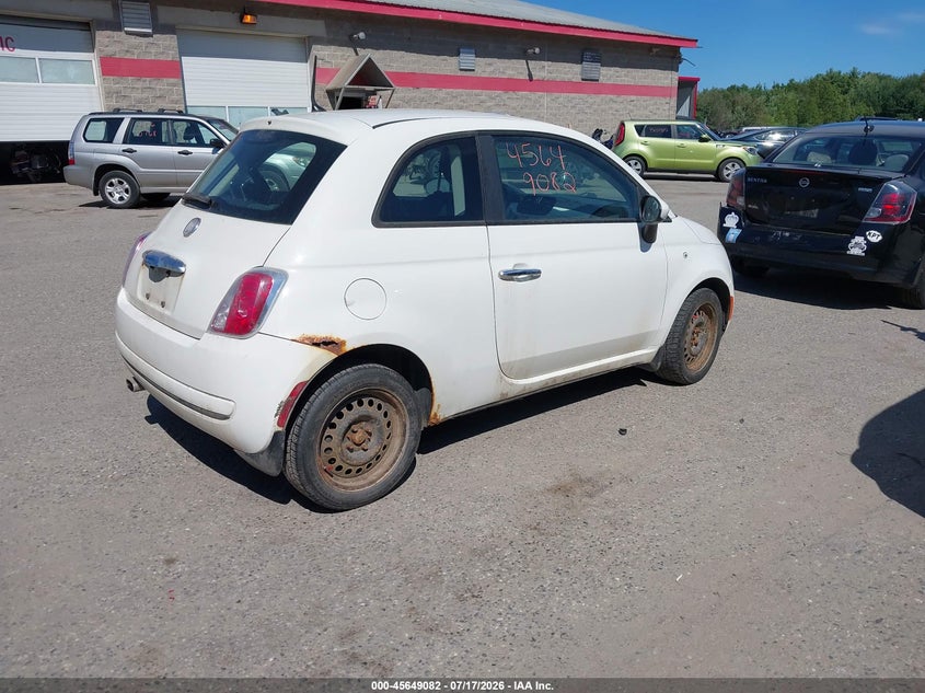 2012 Fiat 500 VIN 3C3CFFAR7CT310332 IAAI salvage auction — NORMAL WEAR, Original (Maine), sold $200 on 2026-08-03 (photo 4)