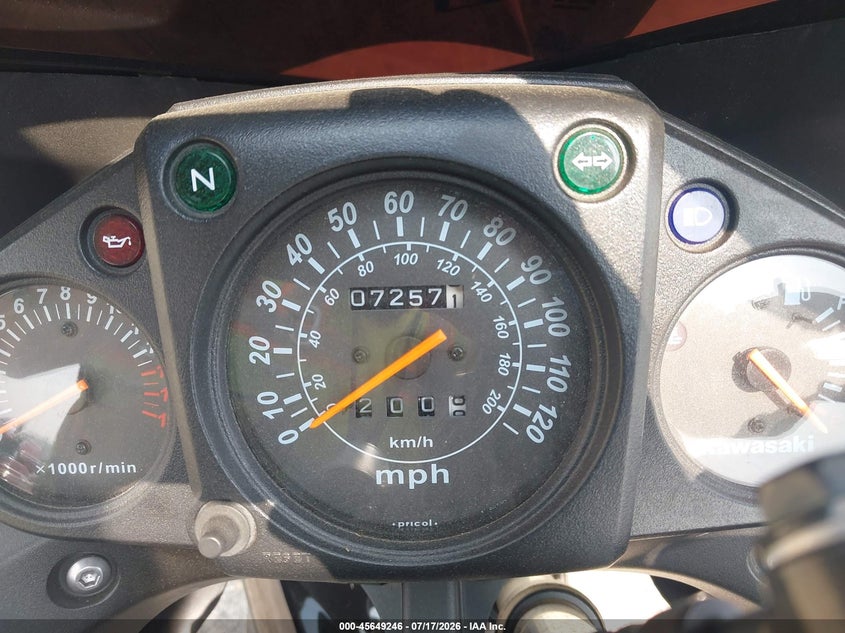 2009 Kawasaki Ex250 VIN JKAEXMJ139DA20763 IAAI salvage auction — NORMAL WEAR, Clear-Endorsement (Wisconsin), sold $25 on 2026-07-30 (photo 7)