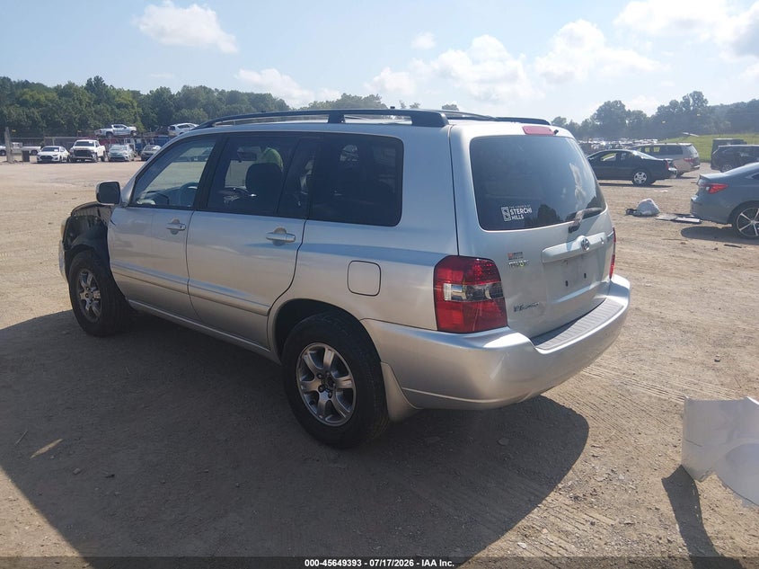 2005 Toyota Highlander VIN JTEEP21A150093845 IAAI salvage auction — LEFT FRONT, Salvage (Tennessee), sold $150 on 2026-07-29 (photo 3)