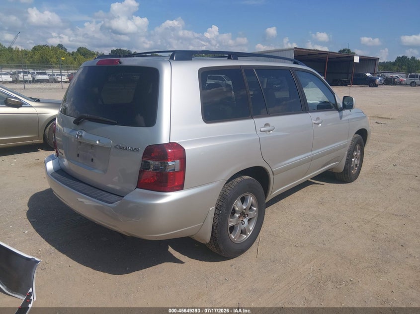 2005 Toyota Highlander VIN JTEEP21A150093845 IAAI salvage auction — LEFT FRONT, Salvage (Tennessee), sold $150 on 2026-07-29 (photo 4)