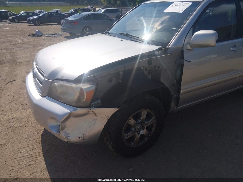 2005 Toyota Highlander VIN JTEEP21A150093845 IAAI salvage auction — LEFT FRONT, Salvage (Tennessee), sold $150 on 2026-07-29 (photo 6)