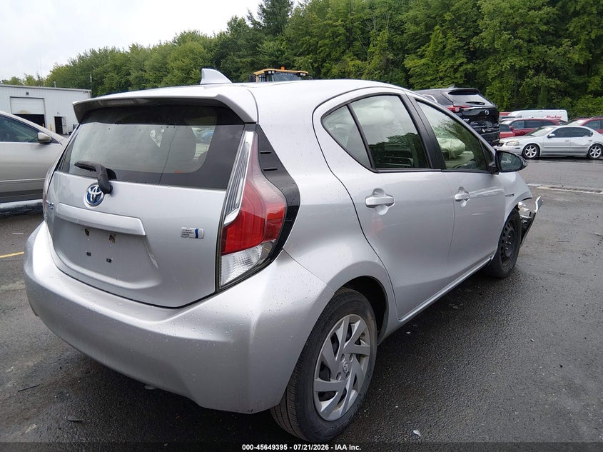 2015 Toyota Prius c VIN JTDKDTB35F1107313 IAAI salvage auction — RIGHT FRONT, Salvage Title, sold $725 on 2026-08-02 (photo 4)