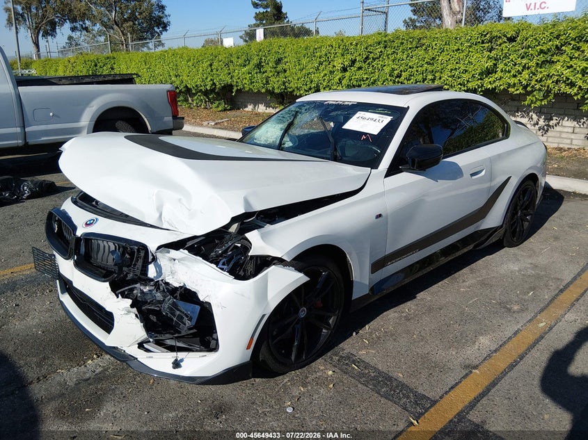 2022 BMW 2er VIN 3MW53CM05N8C72420 IAAI salvage auction — FRONT END, Salvage (California), sold $15,000 on 2026-08-29 (photo 2)