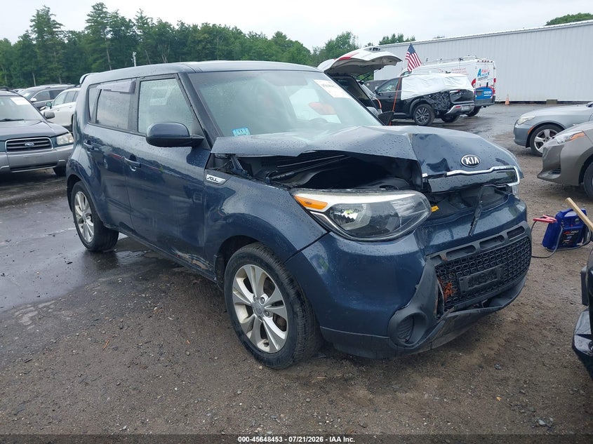 2015 Kia Soul VIN KNDJP3A5XF7145249 IAAI salvage auction — FRONT END, Clear (Massachusetts), sold $700 on 2026-07-31 (photo 1)