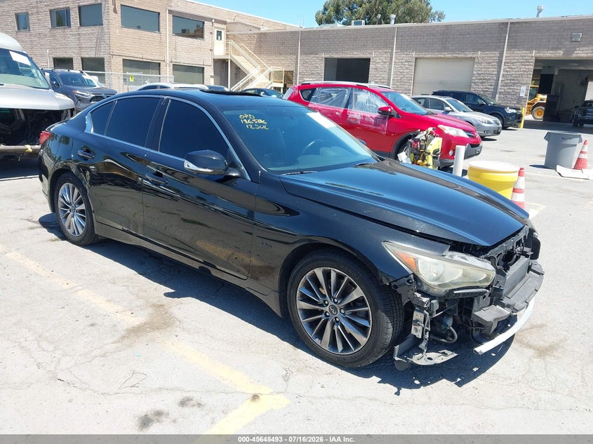 2017 Infiniti Q50 VIN JN1EV7APXHM731182 IAAI salvage auction — FRONT END, Salvage Title, sold $3,650 on 2026-09-22 (photo 1)
