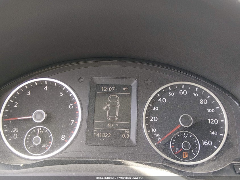 2013 Volkswagen Tiguan VIN WVGAV3AX4DW593587 IAAI salvage auction — NORMAL WEAR, Salvage Title, sold $25 on 2026-07-29 (photo 7)