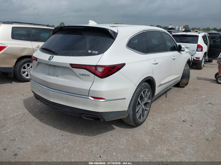 2023 Acura Mdx VIN 5J8YD9H44PL004677 IAAI salvage auction — FRONT END, Salvage Title, sold $9,025 on 2026-08-25 (photo 4)