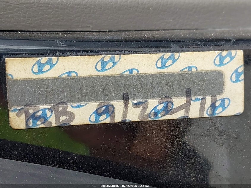 2009 Hyundai Sonata VIN 5NPEU46FX9H525225 IAAI salvage auction — NORMAL WEAR, Original (Texas), sold $350 on 2026-07-28 (photo 9)