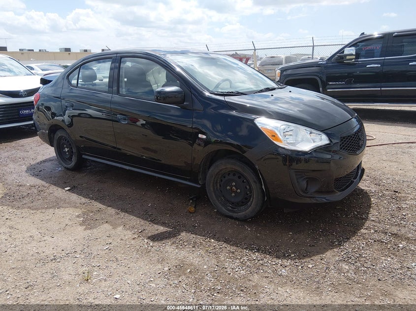 2020 Mitsubishi Mirage VIN ML32F3FJ7LHF10978 IAAI salvage auction — SIDE, Salvage Title, sold $1,400 on 2026-09-07 (photo 1)