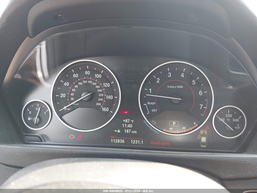 2013 BMW 3er VIN WBA3B9G52DNR90085 IAAI salvage auction — FRONT END, Bill Of Sale (Washington), sold $3,800 on 2026-07-29 (photo 7)
