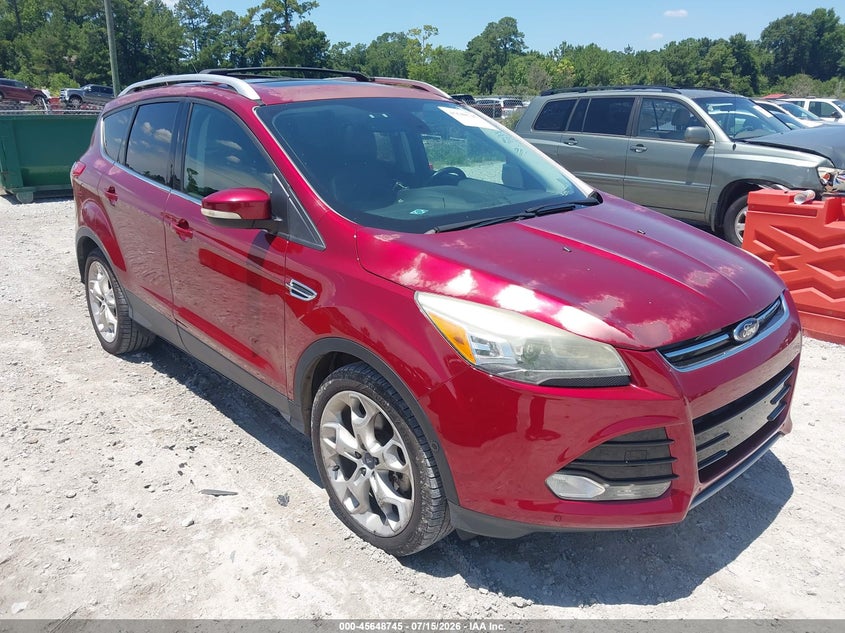 2014 Ford Escape VIN 1FMCU9J92EUA98088 IAAI salvage auction — LEFT SIDE, Salvage Rebuilt (North Carolina), sold $1,300 on 2026-07-28 (photo 1)