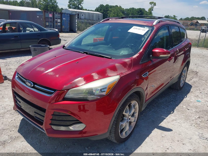 2014 Ford Escape VIN 1FMCU9J92EUA98088 IAAI salvage auction — LEFT SIDE, Salvage Rebuilt (North Carolina), sold $1,300 on 2026-07-28 (photo 2)