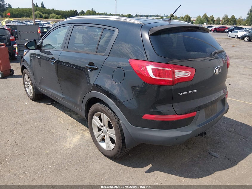 2013 Kia Sportage VIN KNDPB3A29D7448096 IAAI salvage auction — NORMAL WEAR, Clear-Dealer Only (Washington), sold $800 on 2026-07-30 (photo 3)