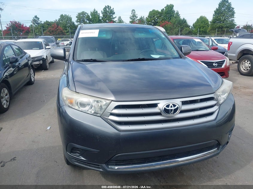 2013 Toyota Highlander VIN 5TDZA3EH4DS037768 IAAI salvage auction — MECHANICAL, Repossession Paperwork (North Carolina), sold $925 on 2026-07-29 (photo 6)