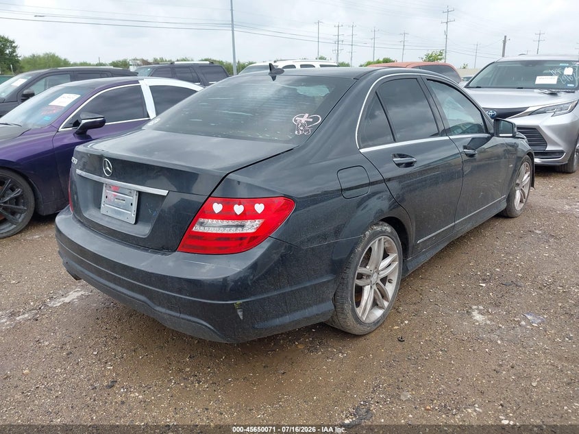 2012 Mercedes-benz C class VIN WDDGF4HB9CR194740 IAAI salvage auction — NORMAL WEAR, Original (Texas), sold $500 on 2026-07-29 (photo 4)