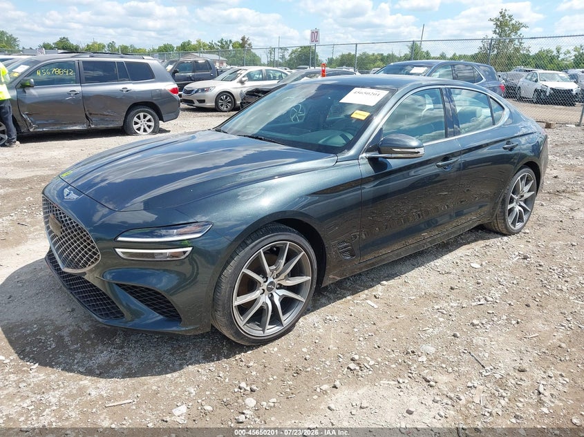 2023 Genesis G70 VIN KMTG34TA1PU126972 IAAI salvage auction — RIGHT SIDE, Wait Title, sold $10,025 on 2026-08-20 (photo 2)