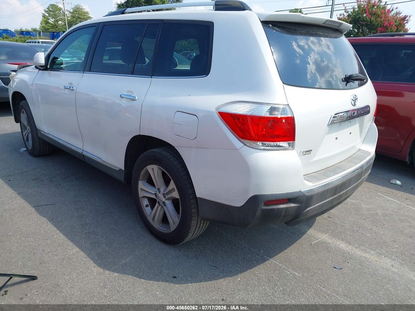 2013 Toyota Highlander VIN 5TDDK3EH6DS264189 IAAI salvage auction — FRONT END, Repossession Paperwork (North Carolina), sold $1,700 on 2026-07-29 (photo 3)