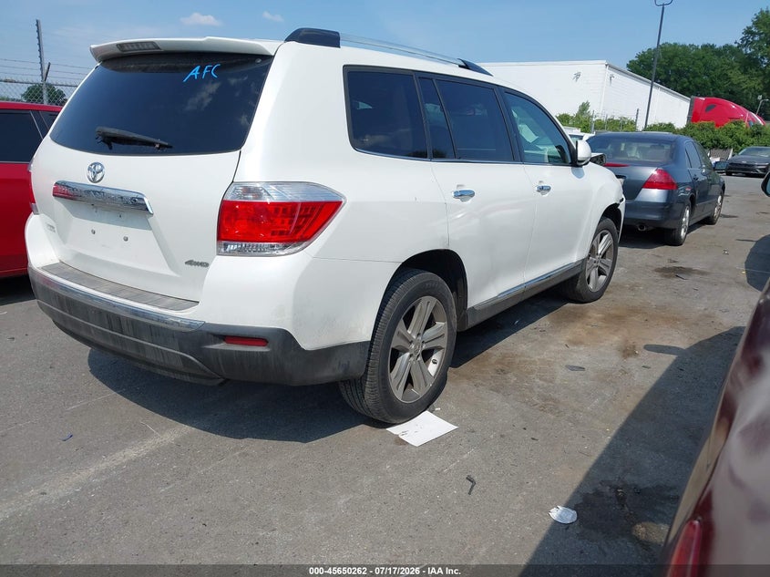 2013 Toyota Highlander VIN 5TDDK3EH6DS264189 IAAI salvage auction — FRONT END, Repossession Paperwork (North Carolina), sold $1,700 on 2026-07-29 (photo 4)