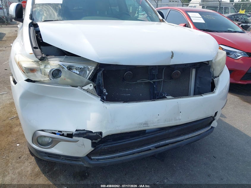 2013 Toyota Highlander VIN 5TDDK3EH6DS264189 IAAI salvage auction — FRONT END, Repossession Paperwork (North Carolina), sold $1,700 on 2026-07-29 (photo 6)
