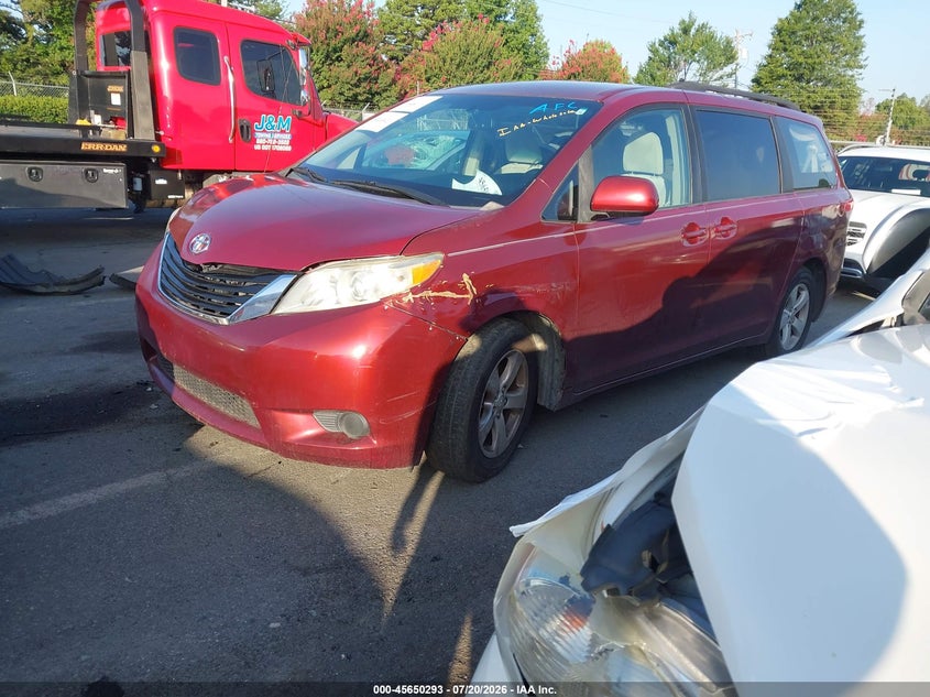 2011 Toyota Sienna VIN 5TDKK3DC9BS107296 IAAI salvage auction — FRONT END, Repossession Paperwork (North Carolina), sold $775 on 2026-07-29 (photo 2)