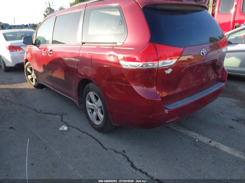 2011 Toyota Sienna VIN 5TDKK3DC9BS107296 IAAI salvage auction — FRONT END, Repossession Paperwork (North Carolina), sold $775 on 2026-07-29 (photo 3)