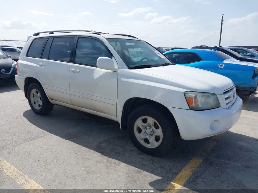 2006 Toyota Highlander VIN JTEGP21AX60096396 IAAI salvage auction — NORMAL WEAR, Clear (Texas), sold $650 on 2026-07-23 (photo 1)
