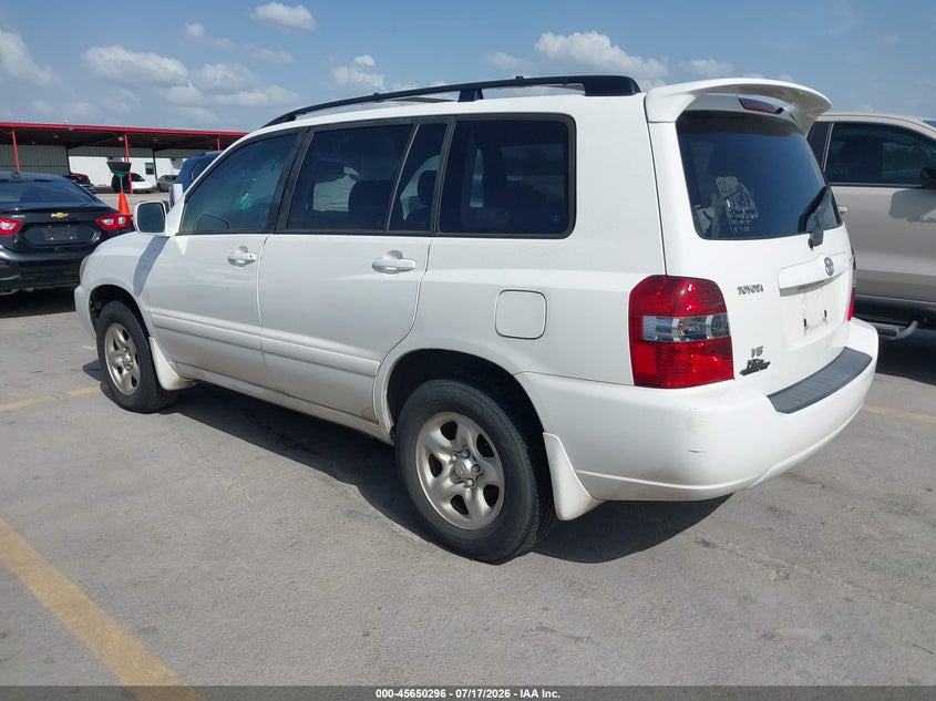 2006 Toyota Highlander VIN JTEGP21AX60096396 IAAI salvage auction — NORMAL WEAR, Clear (Texas), sold $650 on 2026-07-23 (photo 3)