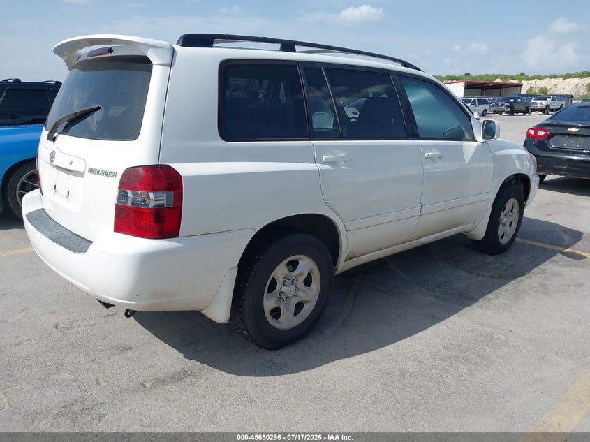 2006 Toyota Highlander VIN JTEGP21AX60096396 IAAI salvage auction — NORMAL WEAR, Clear (Texas), sold $650 on 2026-07-23 (photo 4)